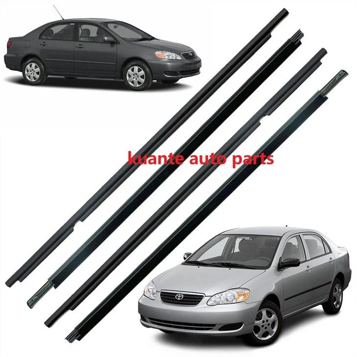 Exterior Window Sealing Belt Weatherstrip Window Moulding Trim untuk Toyota Corolla 2003-2006